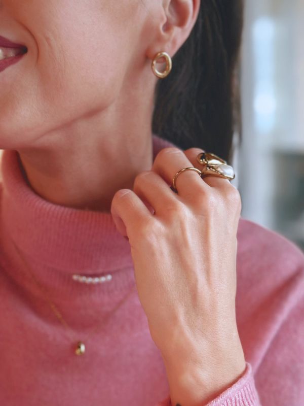 Aude små ovale ørestikkere – Sølv