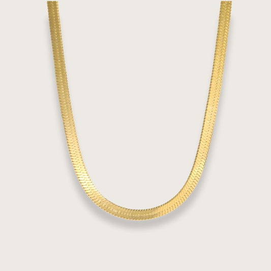 Zoé flat snake chain smykkesæt - Guld