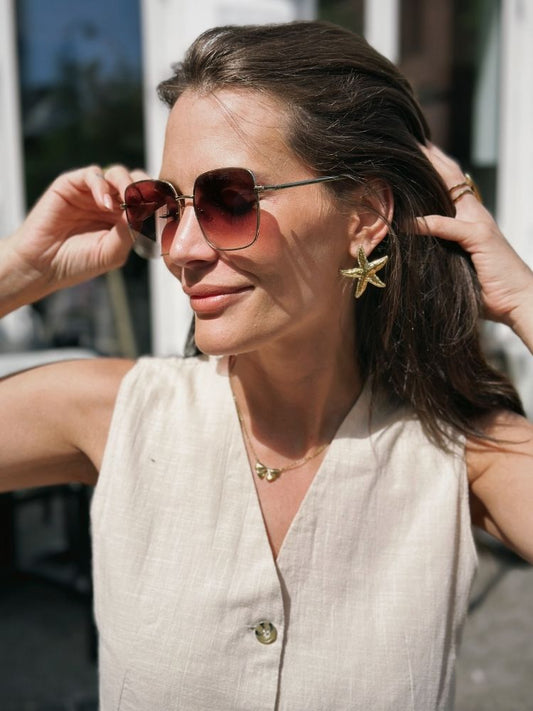 Syra søstjerneøreringe – Guld - Chant du Matin