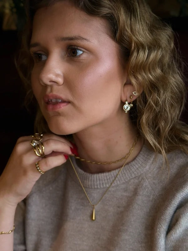 Lacey forgyldt dråbehalskæde