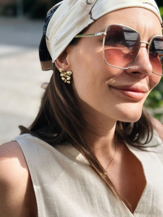 Mimie sommerfugleøreringe – Guld