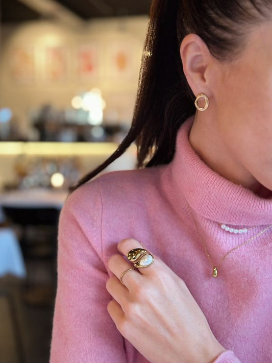 Aude små ovale ørestikkere – Sølv