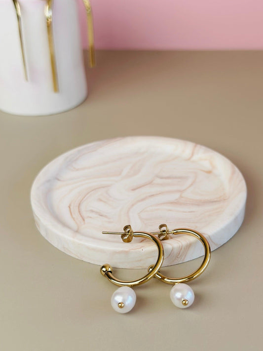 Coralie perleøreringe - Chant du Matin