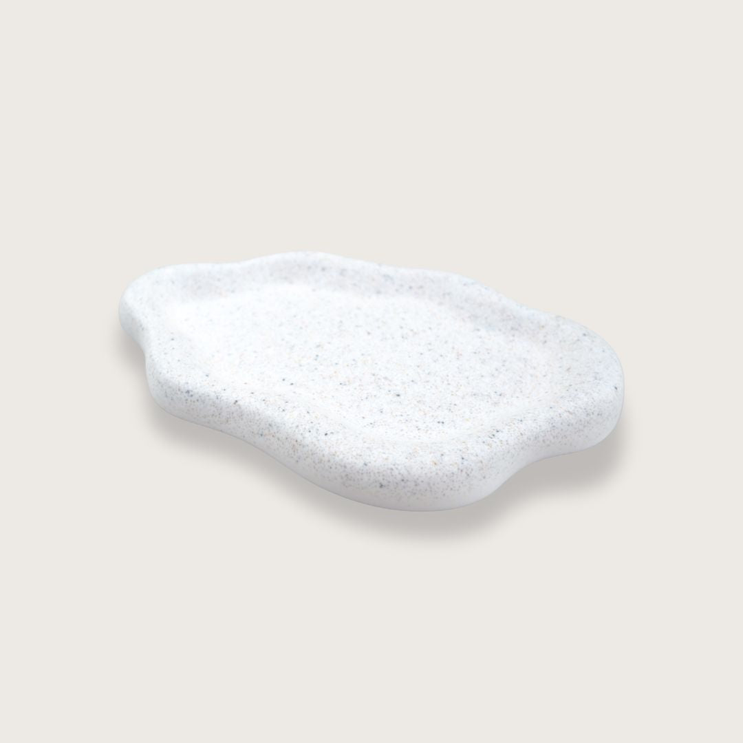 Argile dekorationsbakke – Hvid signatur