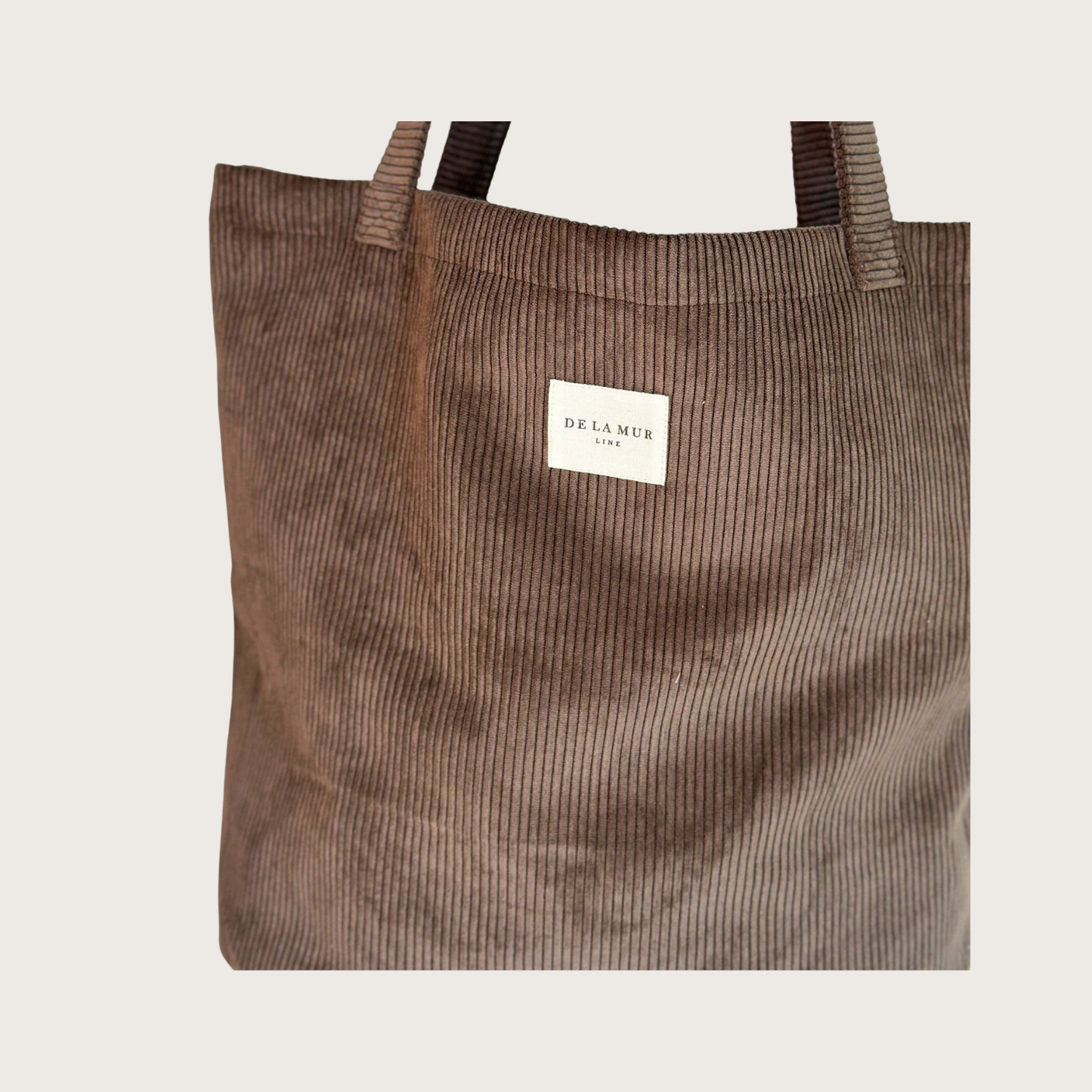 Auxerre – Stor Totebag i brunt fløjl - Chant du Matin