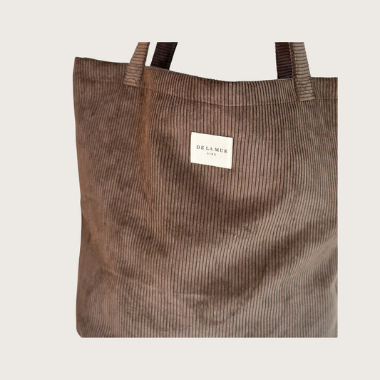 Auxerre – Stor Totebag i brunt fløjl - Chant du Matin