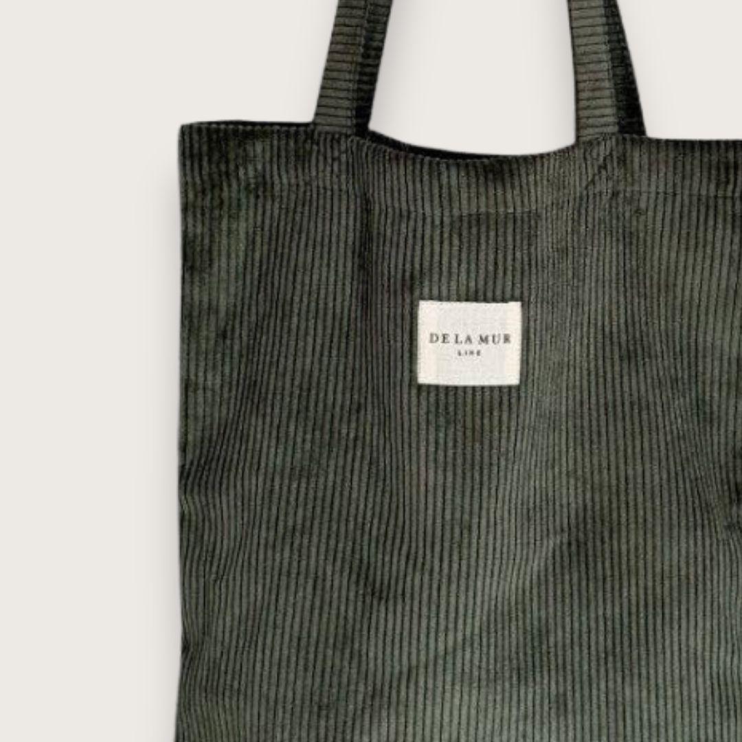 lille tote bag i grønt fløjl fra spanske de la mur - efterår - tasker til kvinder - chant du matin