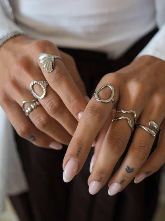 Elvira oval ring – Sølvbelagt