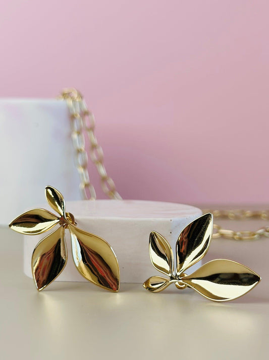 Fleur øreringe – Guld - Chant du Matin