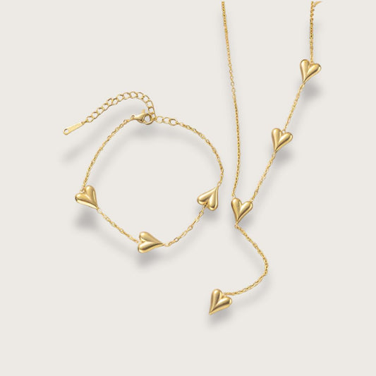 Inès hjertearmbånd – Guld