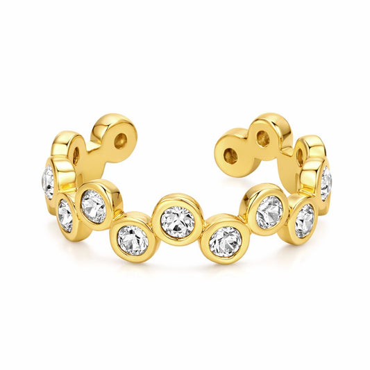 Stacey ring med zirkoner – Guldbelagt