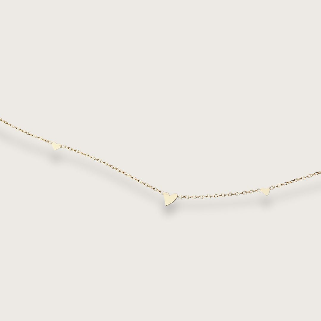 Théa hjertehalskæde – Guld - Chant du Matin