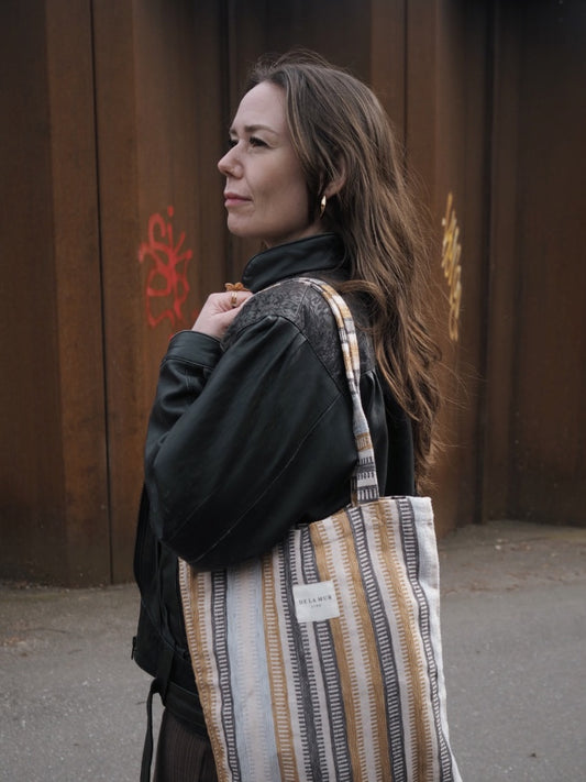 Lavigny - Lille tote bag med stribet mønster