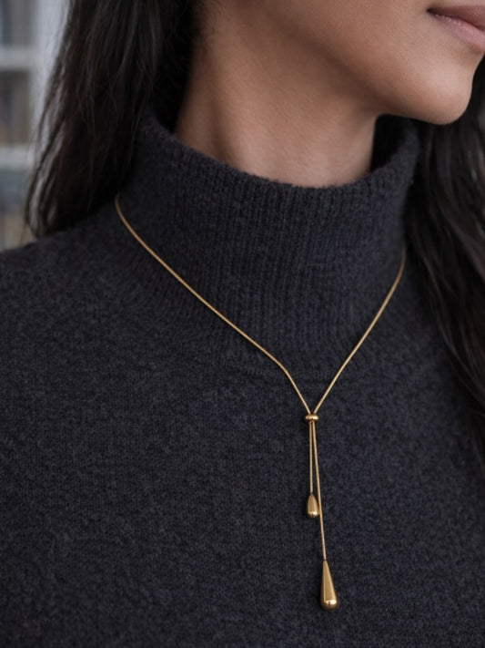 Lacey slider chain halskæde – Guldbelagt