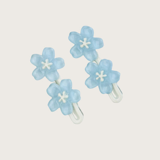 Fleurine blomsterspænder – Lyseblå - Chant du Matin