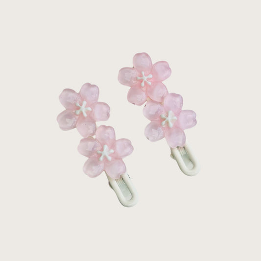 Fleurine blomsterspænder – Lyserød - Chant du Matin