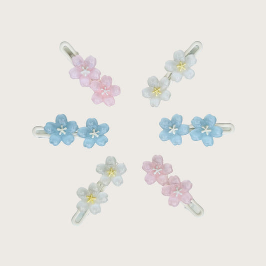 Fleurine blomsterspænder – Lyseblå - Chant du Matin