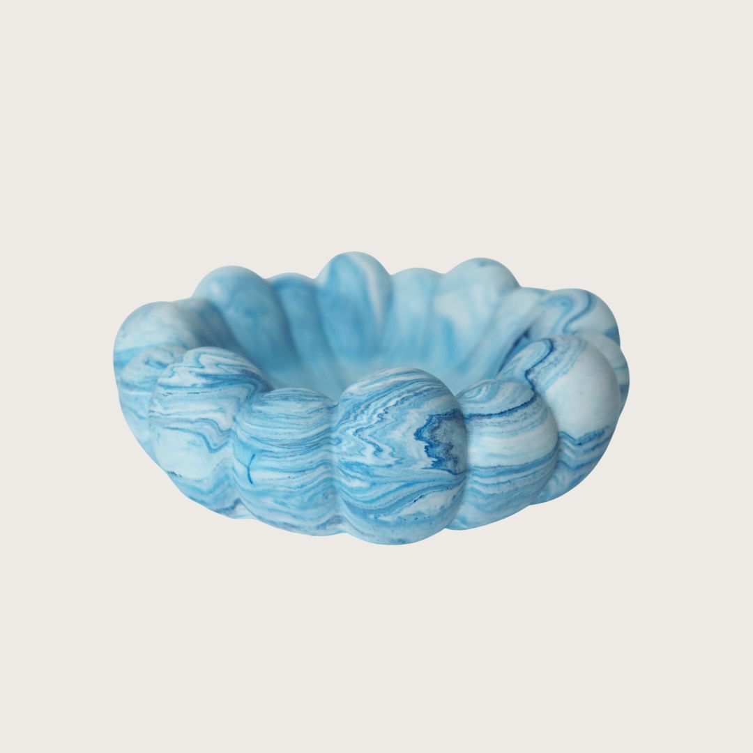 Capucine skål – Blå marmor