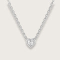 Isolde halskæde med hjertevedhæng og zirkon - Sølv