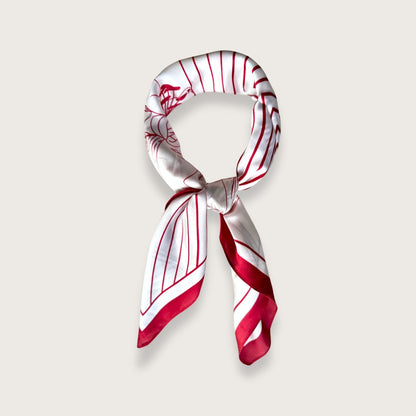 Arya satintørklæde – Rød