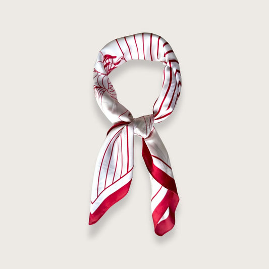 Arya satintørklæde – Rød