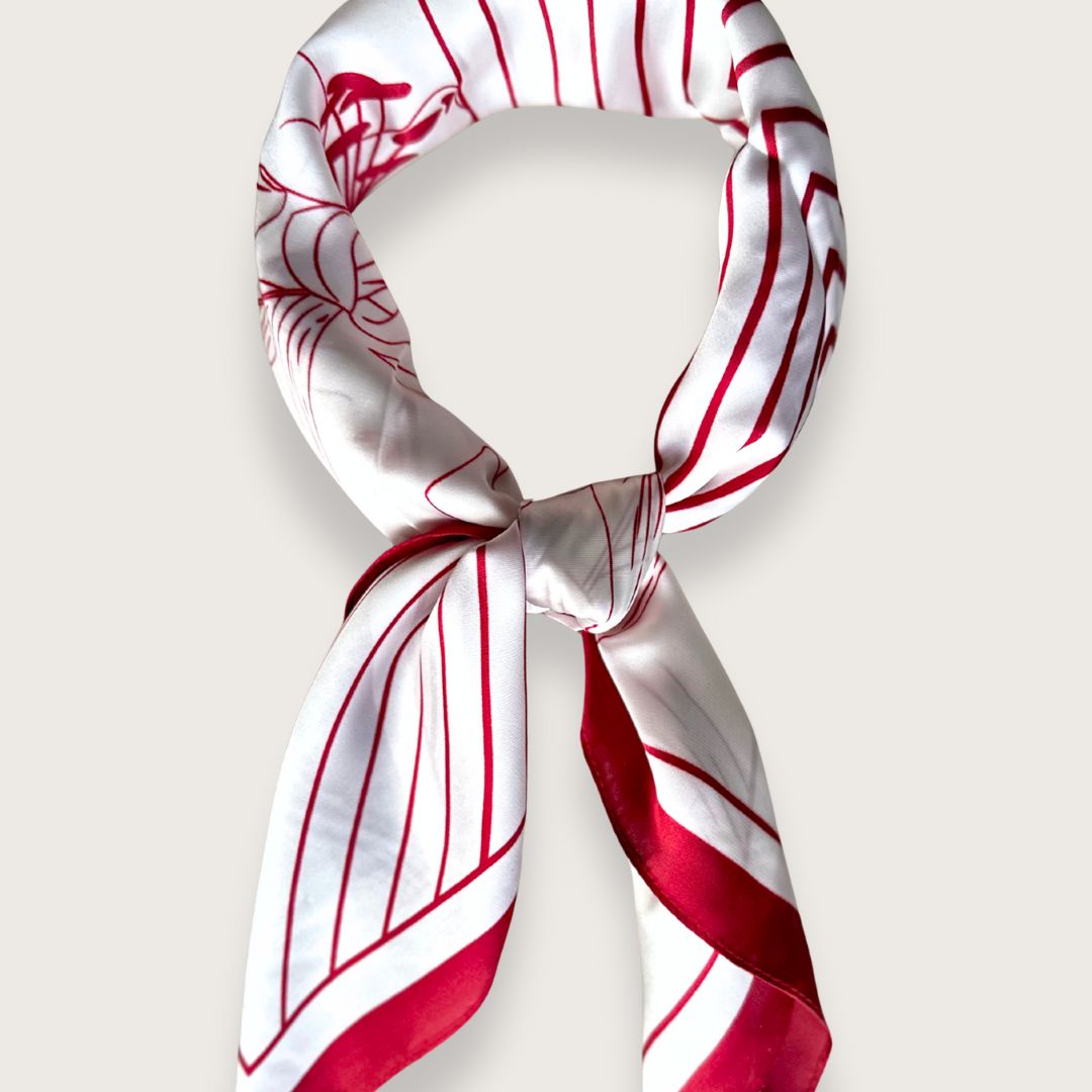 Arya satintørklæde – Rød