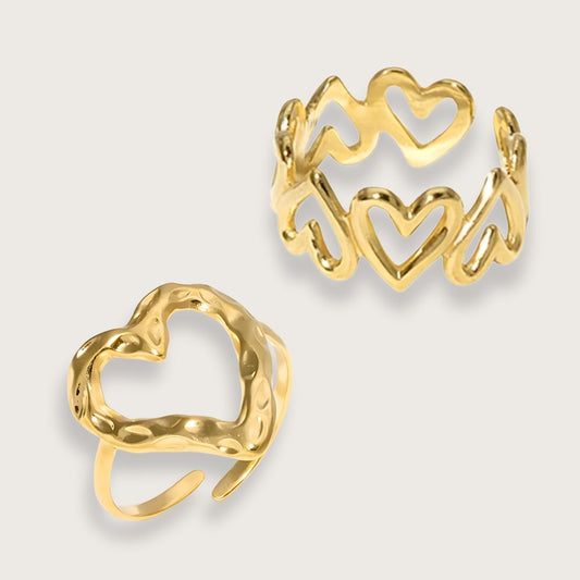 Thya & Eve bestseller bundle – Guldbelagte hjerteringe