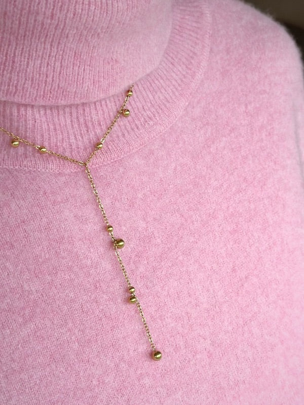 Isabel halskæde med vedhæng - Guld