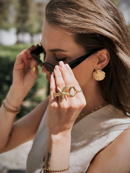 Ély muslingeøreringe – Guld - Chant du Matin