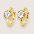 Rosie hoops med zirkoner – Guldbelagte