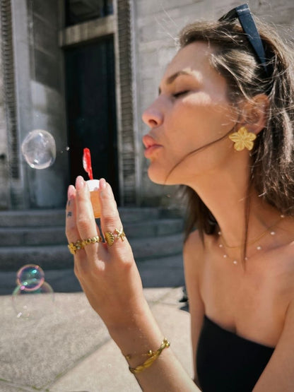 Soléne perlehalskæde – Guld - Chant du Matin