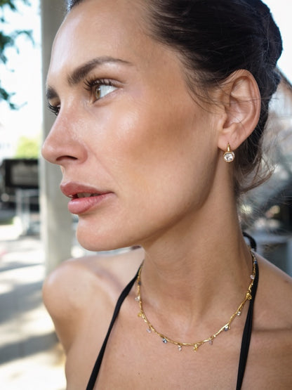 Rosie hoops med zirkoner – Guldbelagte