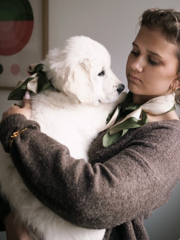 Keladry satintørklæde – Grøn