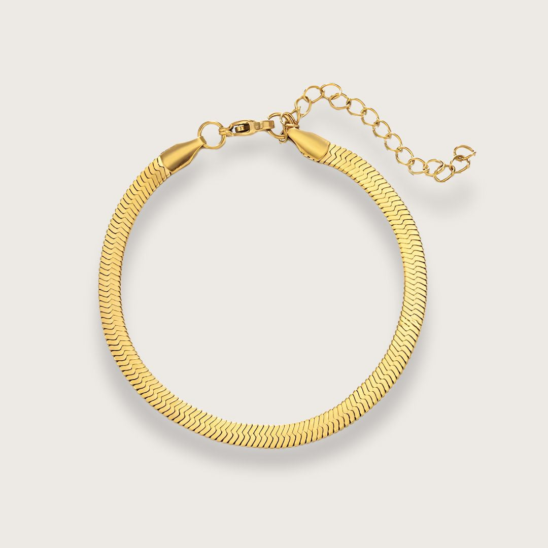Zoé flat snake chain smykkesæt - Guld