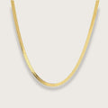 Zoé flat snake chain halskæde 3 mm – Guld