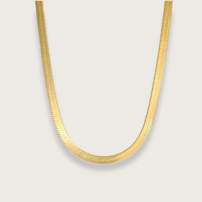 Zoé flat snake chain smykkesæt - Guldbelagt