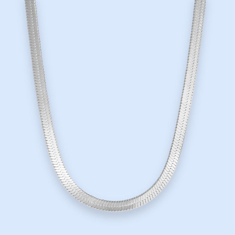 Zoé flat snake chain halskæde - 4mm
