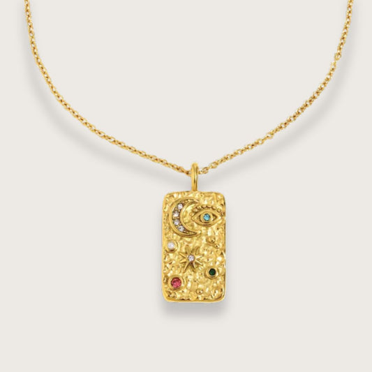 Nadine halskæde med vedhæng - Guld