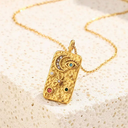 Nadine halskæde med vedhæng - Guldbelagt