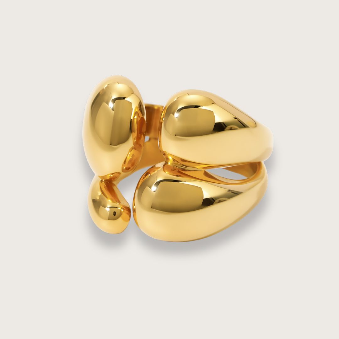 Bibi chunky ring – Guldbelagt