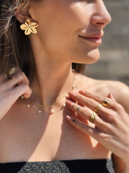 Soléne perlehalskæde – Guld - Chant du Matin