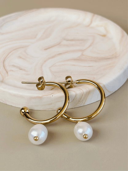 Coralie perleøreringe - Chant du Matin