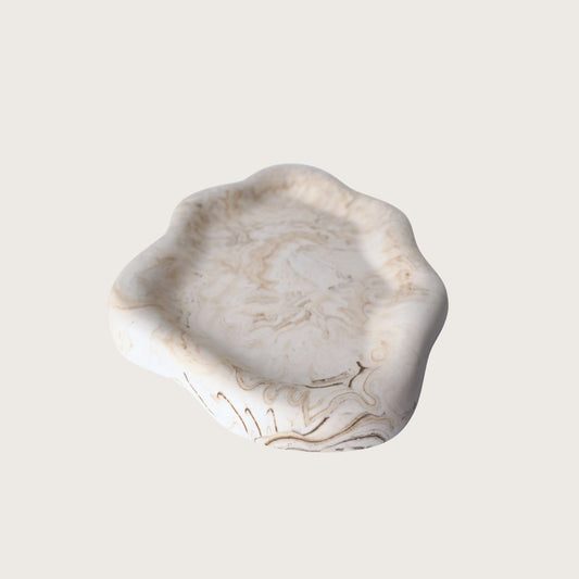Argile dekorationsbakke – Marmor