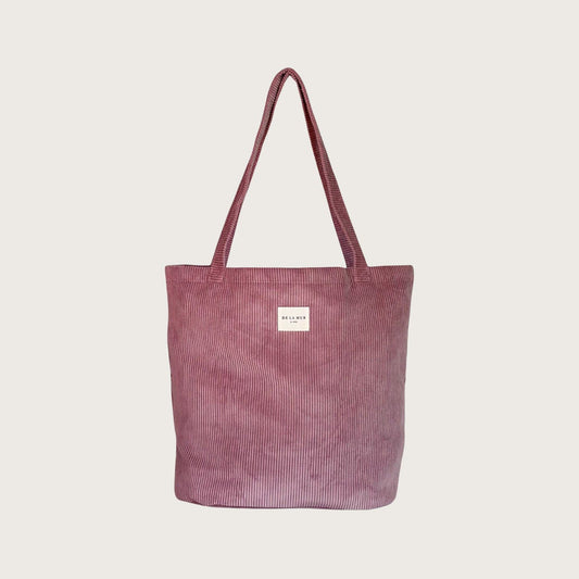 Auxerre – Stor Totebag i lyserødt fløjl - Chant du Matin