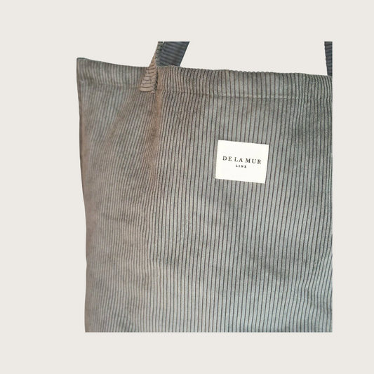 Auxerre – Stor Totebag i gråt fløjl - Chant du Matin