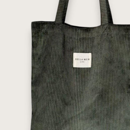lille tote bag i grønt fløjl fra spanske de la mur - efterår - tasker til kvinder - chant du matin
