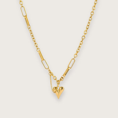 Evie hjertehalskæde - Guldbelagt