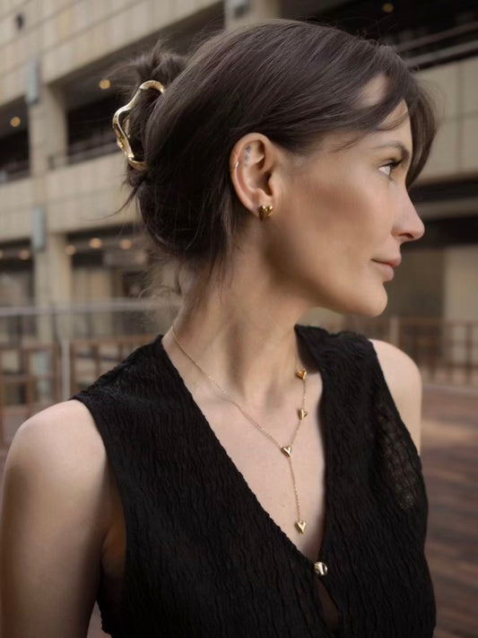 Inès Hjertehalskæde – Guldbelagt