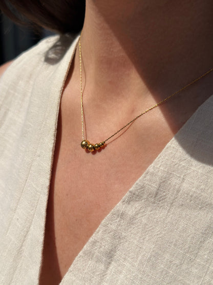 Agathe halskæde – Guldbelagt