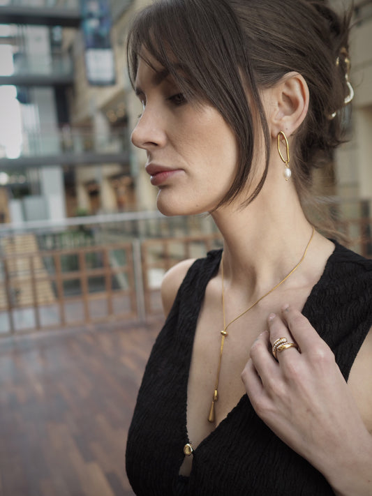 Lacey slider chain halskæde – Guldbelagt